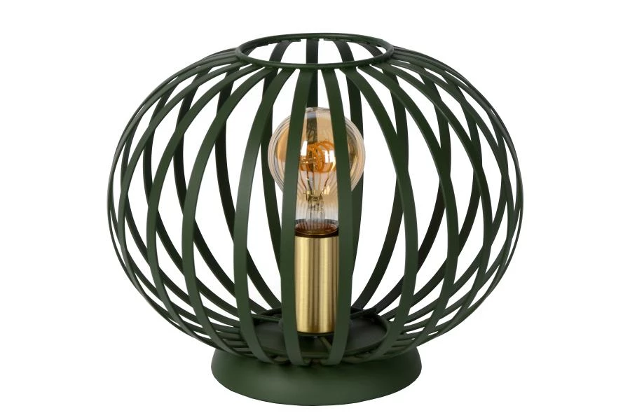 Lucide MANUELA - Lámpara de mesa - Ø 25,5 cm - 1xE27 - Verde - apagado